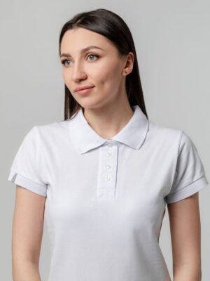 Рубашка поло женская Virma Premium Lady, белая — изображение 8