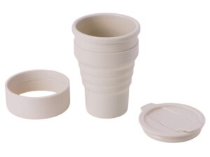 Силиконовый складной стакан GoCup, бежевый — изображение 3