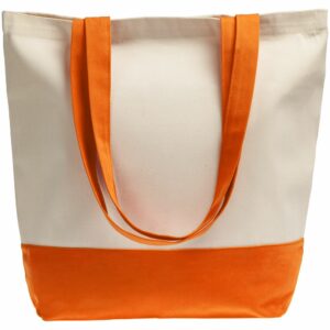 Холщовая сумка Shopaholic, оранжевая — изображение 2