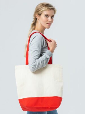 Холщовая сумка Shopaholic, красная — изображение 5