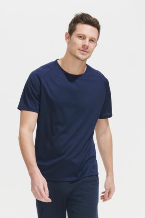 Футболка унисекс Sporty 140, темно-синяя — изображение 4