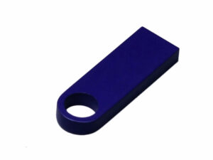 USB 3.0-флешка на 64 Гб с мини чипом и круглым отверстием, синий — изображение 3