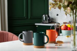 Кружка с пробковой подставкой Corky, серая — изображение 4