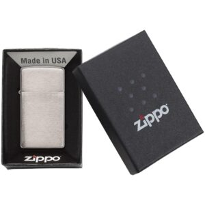 Зажигалка Zippo Slim Brushed, матовая серебристая — изображение 2