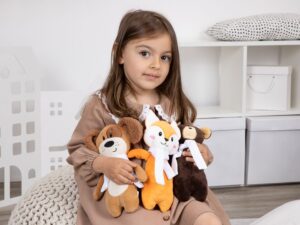 Мягкая игрушка Beastie Toys, мишка с белым шарфом — изображение 10