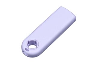 USB-флешка промо на 128 Гб прямоугольной формы, выдвижной механизм, белый — изображение 2