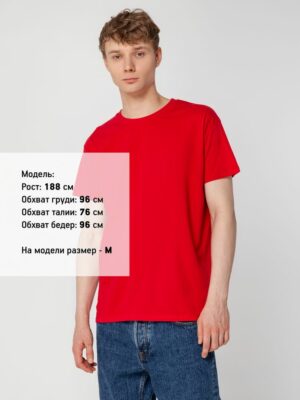 Футболка унисекс Regent 150, красная — изображение 8
