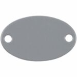 Шильдик металлический Alfa Oval, серый