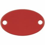 Шильдик металлический Alfa Oval, красный