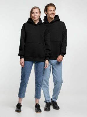 Худи оверсайз Kulonga Comfort Heavy, черное — изображение 10