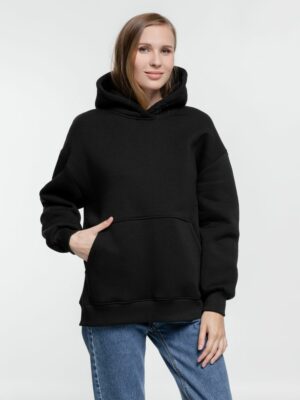 Худи оверсайз Kulonga Comfort Heavy, черное — изображение 8