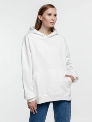 Худи оверсайз Kulonga Comfort Heavy, молочно-белое — изображение 5