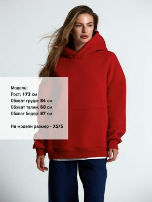 Худи Kulonga Oversize, красное — изображение 5