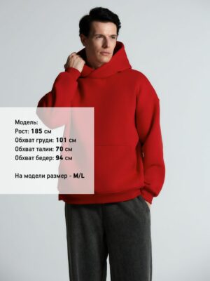 Худи Kulonga Oversize, красное — изображение 10