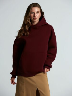 Худи Kulonga Oversize, бордовое — изображение 12