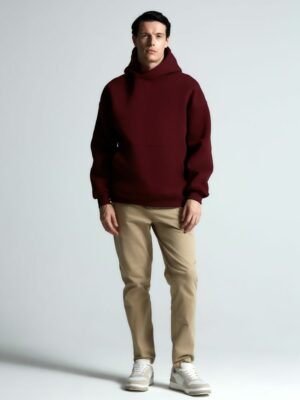 Худи Kulonga Oversize, бордовое — изображение 7
