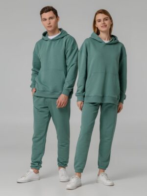 Худи оверсайз Kulonga Comfort, серо-зеленое — изображение 8
