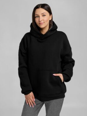 Худи Furry Oversize, черное — изображение 7