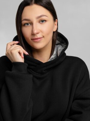 Худи Furry Oversize, черное — изображение 9
