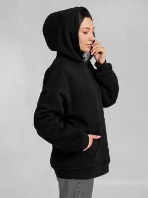 Худи Furry Oversize, черное — изображение 10