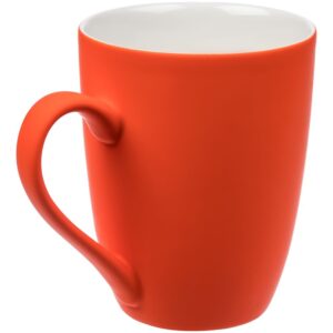 Кружка Good Morning с покрытием софт-тач, ver.2, оранжевая — изображение 2