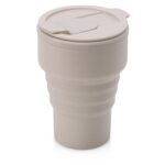Силиконовый складной стакан GoCup, бежевый