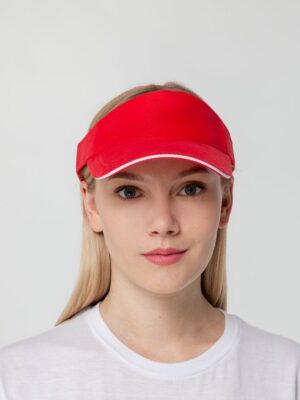Козырек Active, красный с белым кантом — изображение 9
