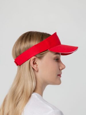 Козырек Active, красный с белым кантом — изображение 10
