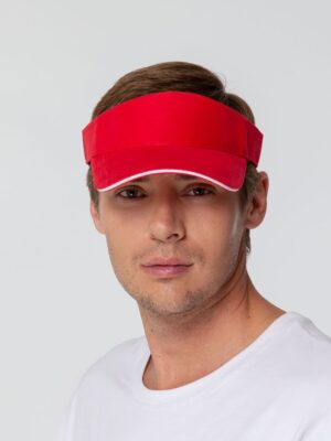 Козырек Active, красный с белым кантом — изображение 5