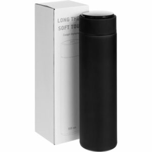 Смарт-бутылка с заменяемой батарейкой Long Therm Soft Touch, черная — изображение 9
