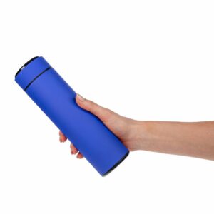 Смарт-бутылка с заменяемой батарейкой Long Therm Soft Touch, синяя — изображение 7