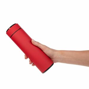 Смарт-бутылка с заменяемой батарейкой Long Therm Soft Touch, красная — изображение 7