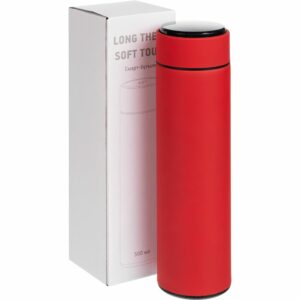 Смарт-бутылка с заменяемой батарейкой Long Therm Soft Touch, красная — изображение 9