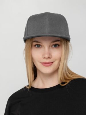 Бейсболка Snapback с прямым козырьком, серая — изображение 6