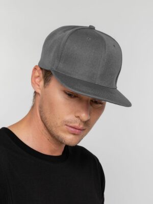 Бейсболка Snapback с прямым козырьком, серая — изображение 4