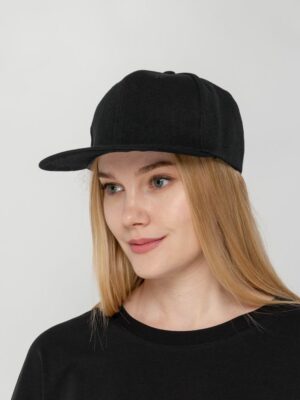 Бейсболка Snapback с прямым козырьком, черная — изображение 6
