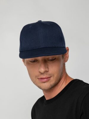 Бейсболка Snapback с прямым козырьком, темно-синяя — изображение 7