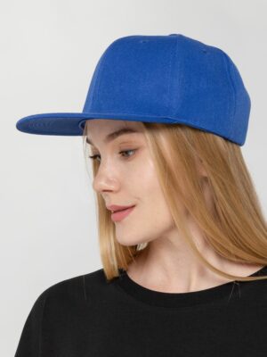 Бейсболка Snapback с прямым козырьком, ярко-синяя — изображение 5
