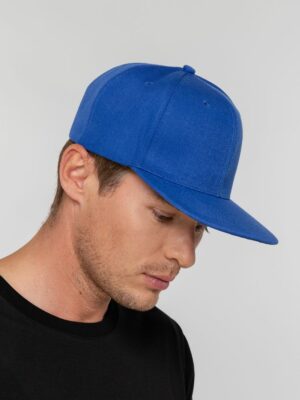 Бейсболка Snapback с прямым козырьком, ярко-синяя — изображение 7