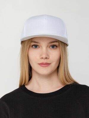 Бейсболка Snapback с прямым козырьком, белая — изображение 5