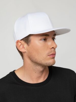 Бейсболка Snapback с прямым козырьком, белая — изображение 6
