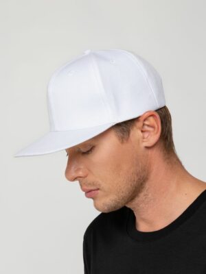 Бейсболка Snapback с прямым козырьком, белая — изображение 7