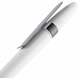 Ручка шариковая Prodir DS5 TSM Metal Clip, белая с серым — изображение 5