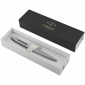 Ручка шариковая Parker Jotter XL Monochrome Grey, серебристая — изображение 3