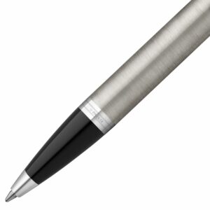 Ручка шариковая Parker IM Essential Stainless Steel CT, серебристая с черным — изображение 3