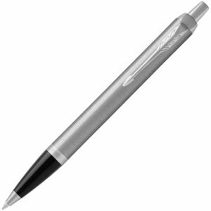 Ручка шариковая Parker IM Essential Stainless Steel CT, серебристая с черным — изображение 2