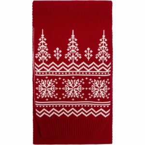Шарф Elnik, красный с молочно-белым