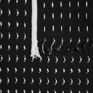 Плед Fringy, черный с белым — изображение 3
