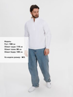 Свитшот на молнии Morfiss, белый — изображение 7