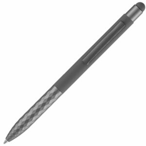 Ручка шариковая Digit Soft Touch со стилусом, серая — изображение 4